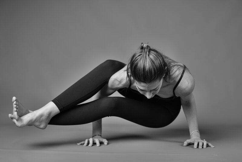 Shira Gavish in a restorative closing yoga pose — Shira Gavish yoga in Tenafly & Bergen County, NJ